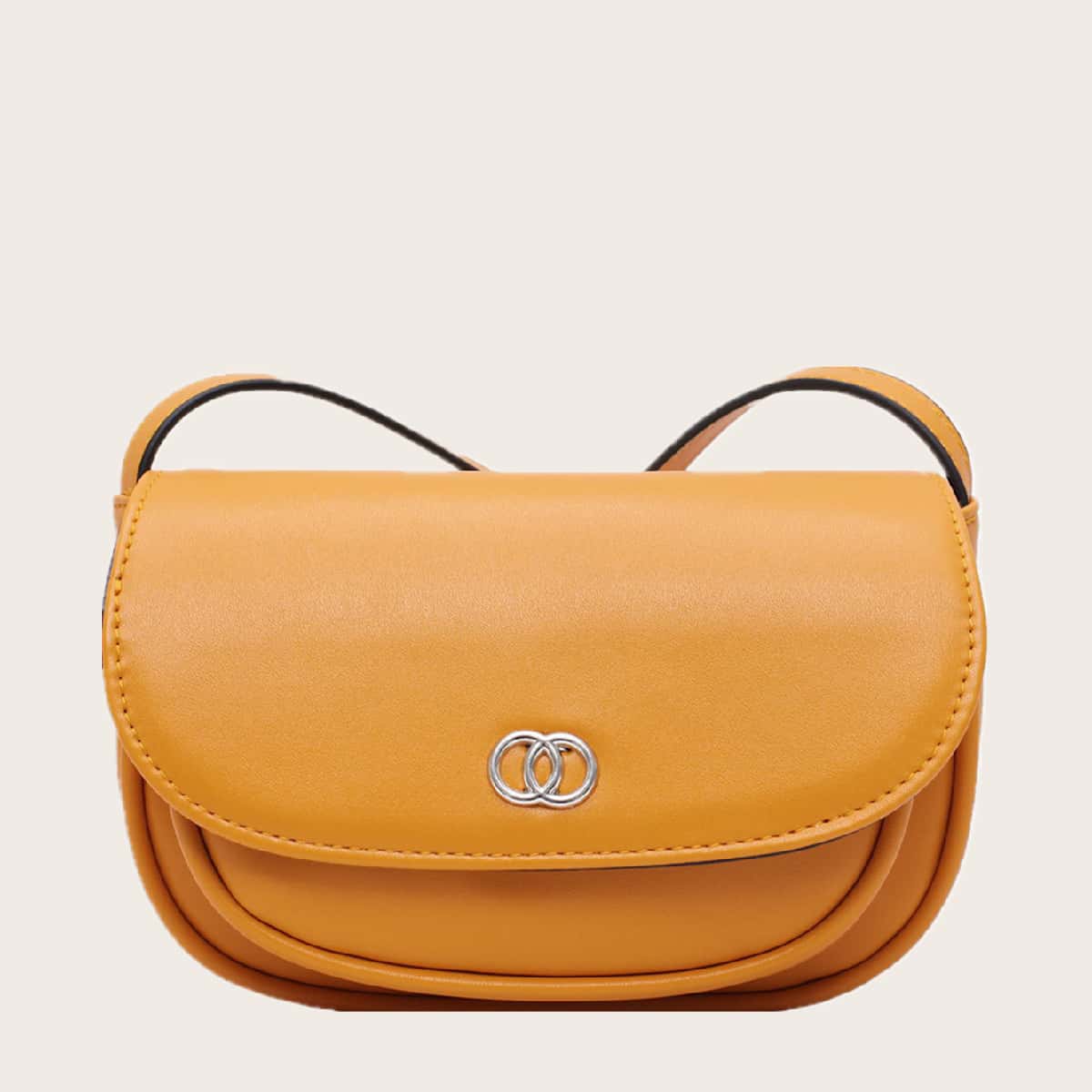 

Minimalist Flap Crossbody Bag, Yellow
