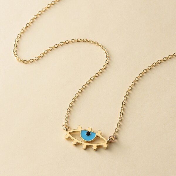 

Eye Decor Necklace, Gold