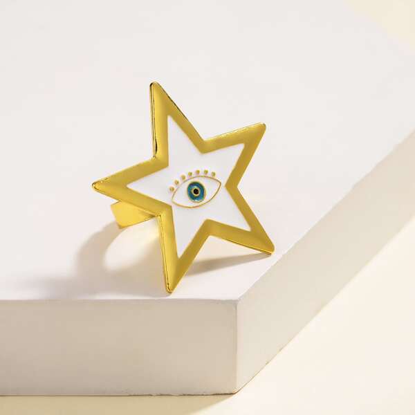 

Star Decor Ring, Gold