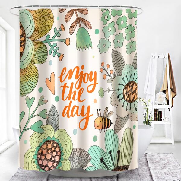 

Душевая занавеска с принтом и 12 крючками, Многоцветный