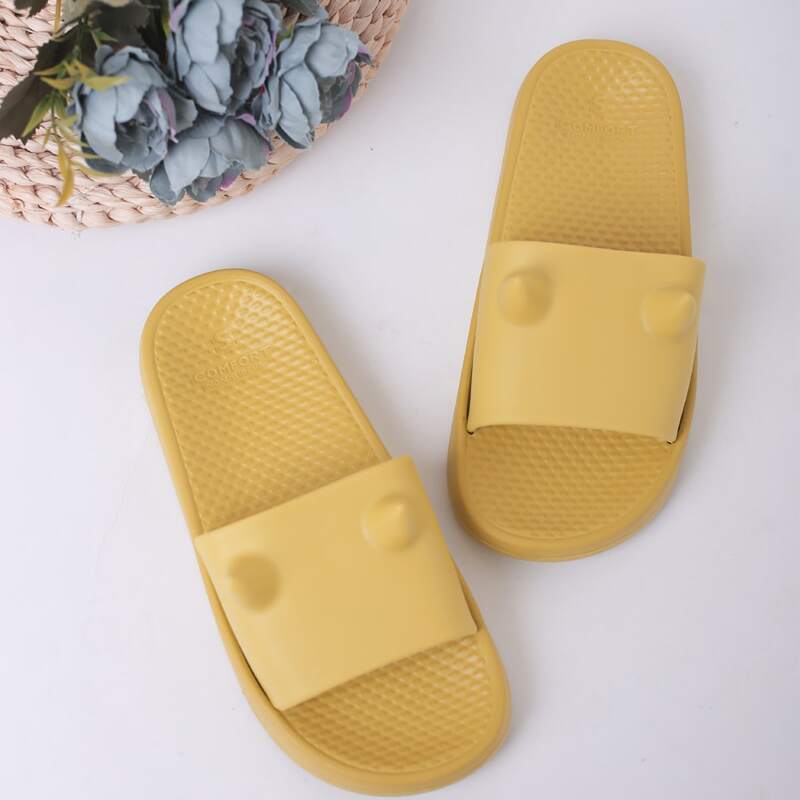 

Open Toe Non-slip Sliders, Yellow