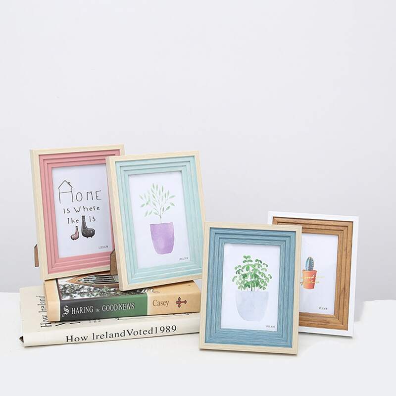 

1pc 7 Inch Contrast Photo Frame, Multicolor