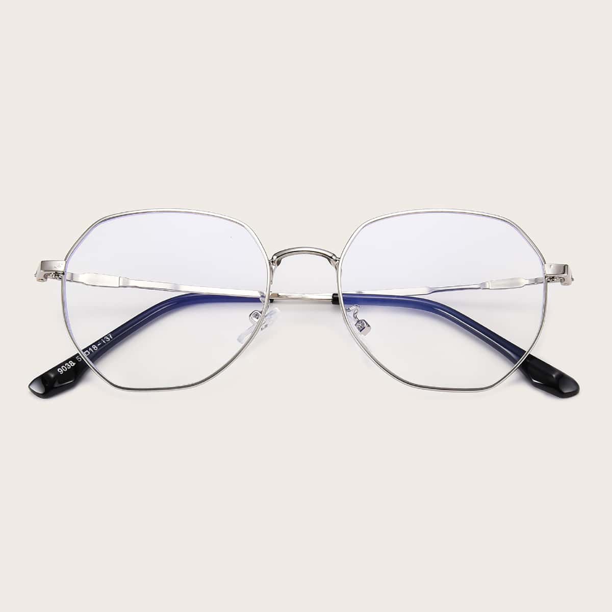 

Metal Frame Glasses With Case, Silver