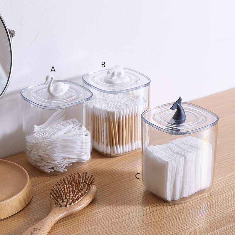 

1pc Clear Cosmetic Storage Box With Lid