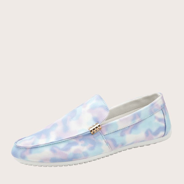 

Men Watercolor Slip On Loafers, Multicolor