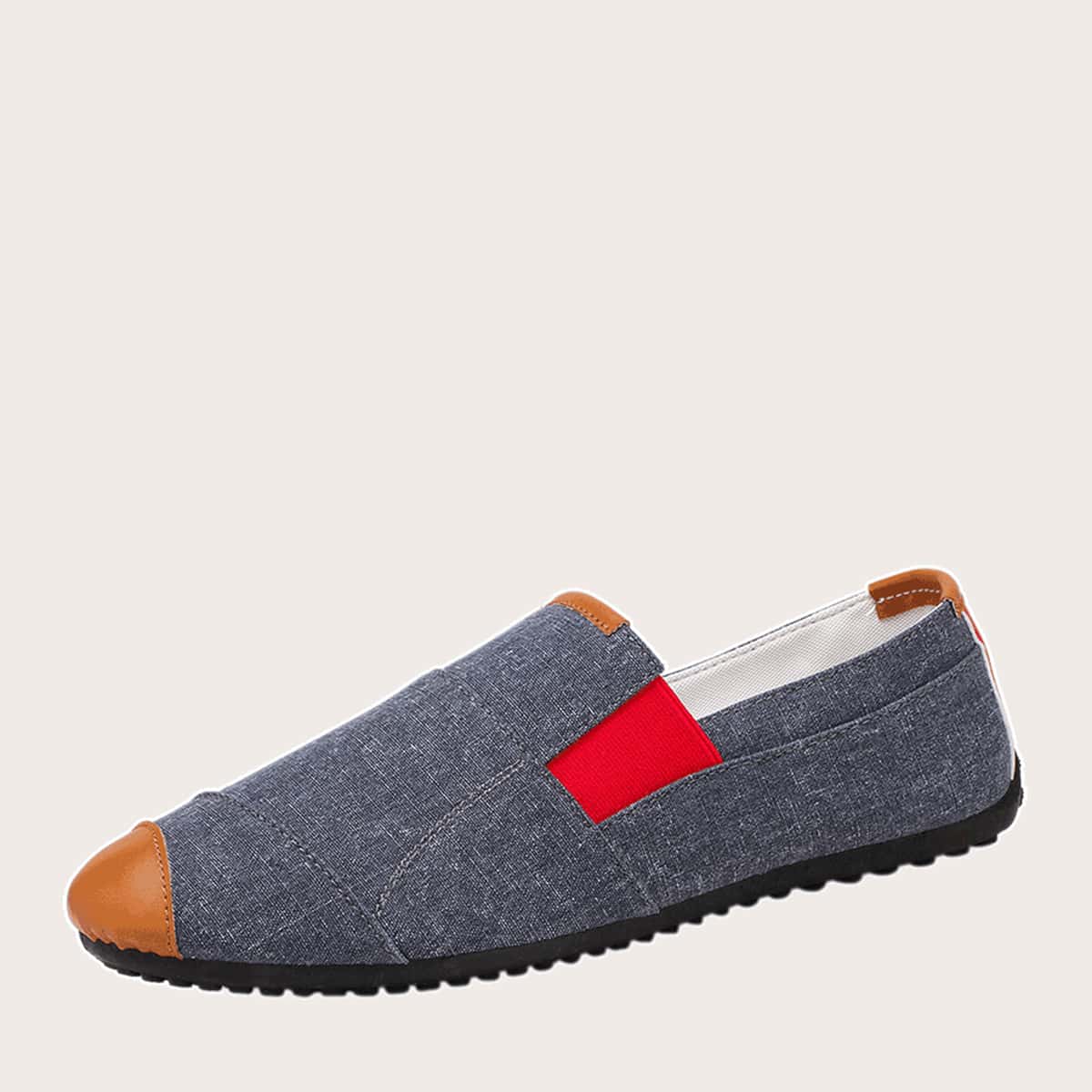 

Guys Cap Toe Non-slip Loafers, Grey