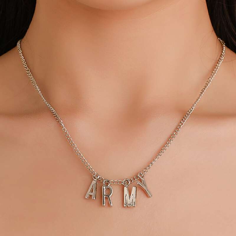 

Letter Charm Necklace, Silver