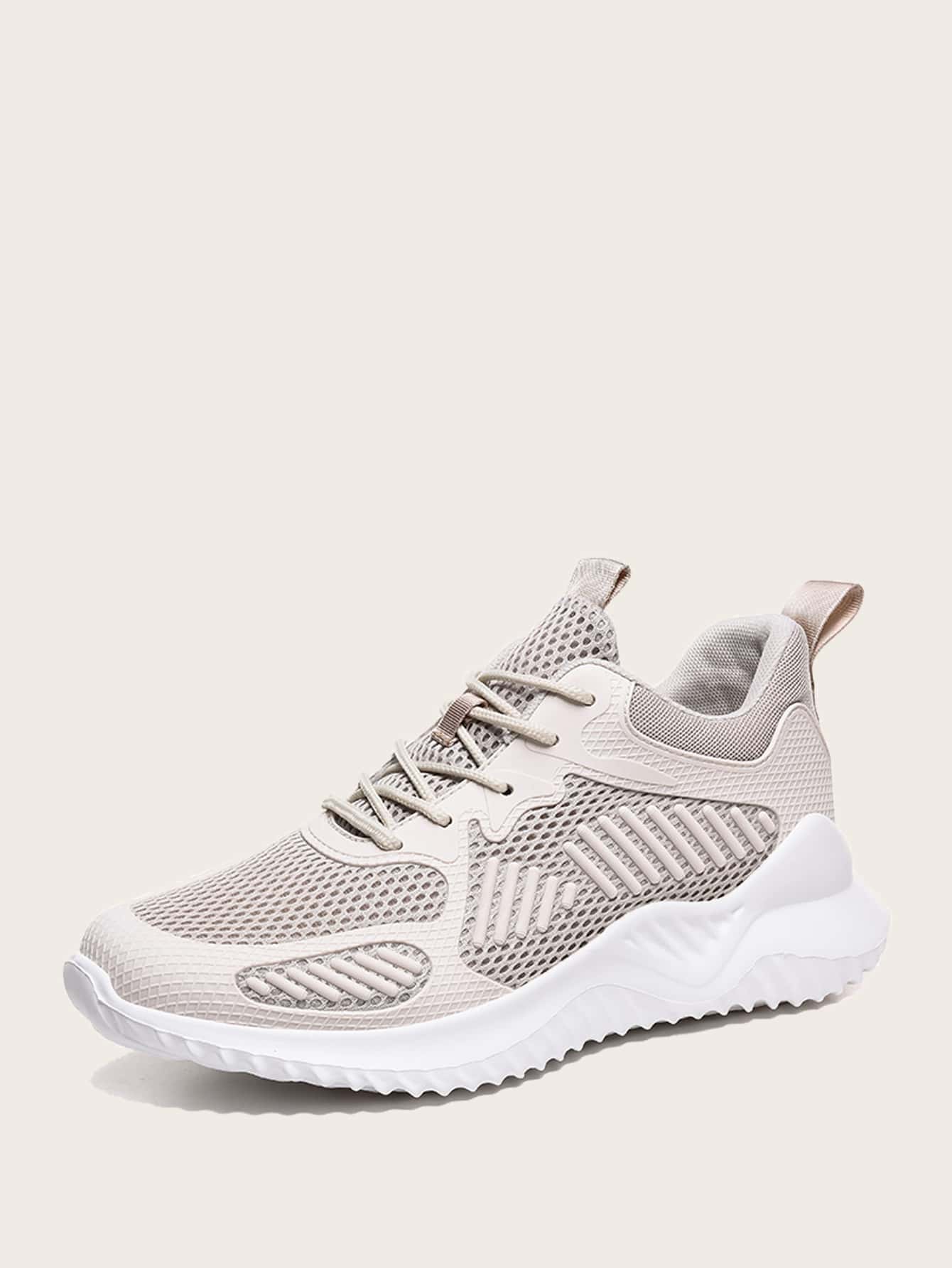 lace up front mesh sneakers
