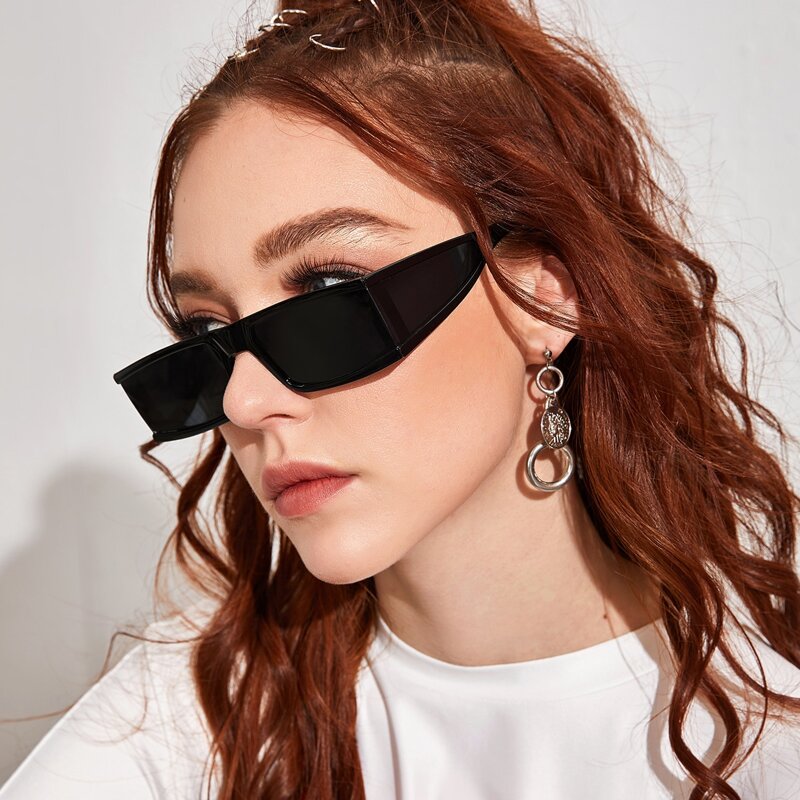 

Flat Top Acrylic Frame Sunglasses With Case, Black