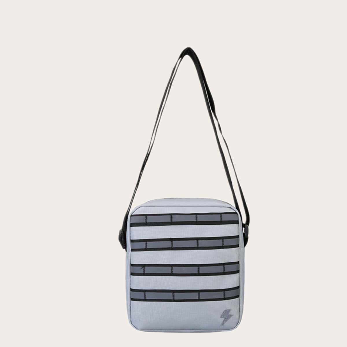 

Guys Colorblock Crossbody Bag, Grey