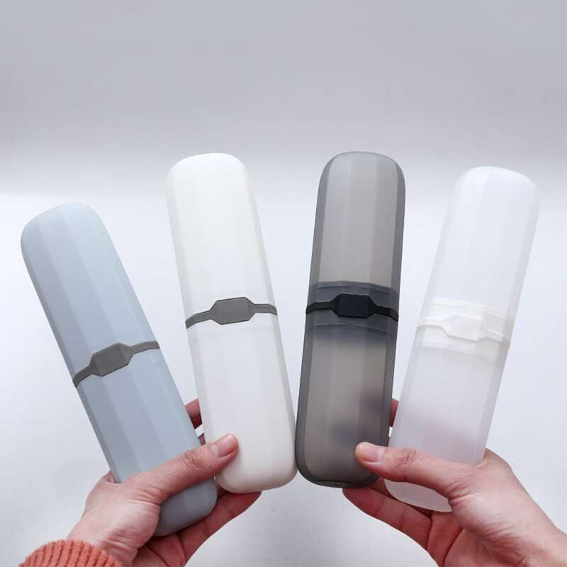 

1pc Travel Toothbrush Storage Box, Multicolor