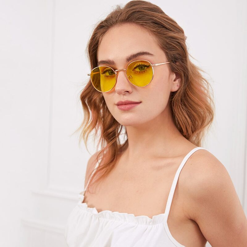 

Metal Frame Sunglasses, Yellow