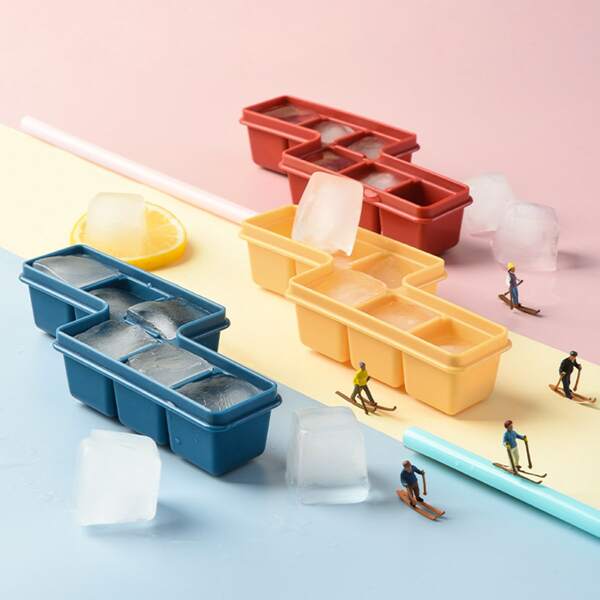 

1pc Tetris Ice Cube Mould, Multicolor