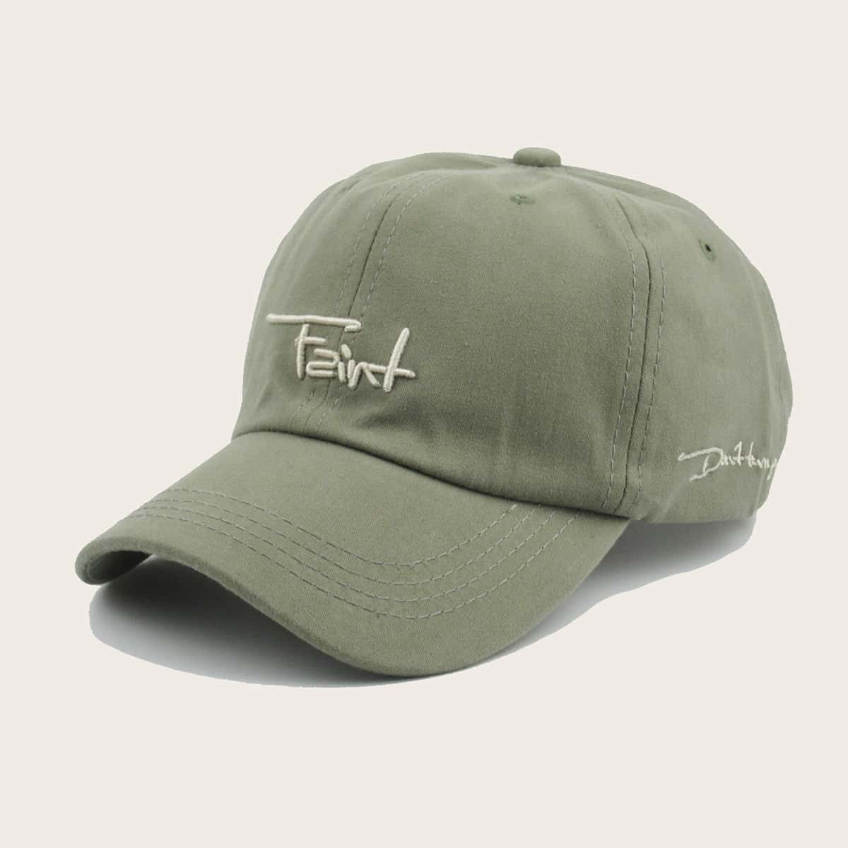

Guys Letter Embroidery Baseball Cap, Green