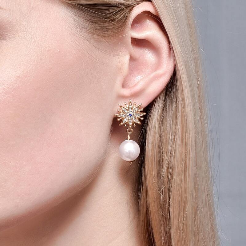 

Faux Pearl Decor Drop Earrings, Multicolor