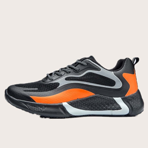 

Men Lace-up Front Colorblock Sneakers, Multicolor