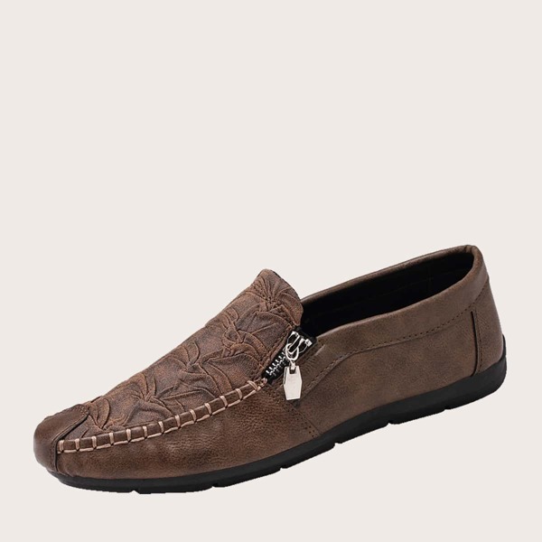 

Men Ruched Detail Loafers, Brown
