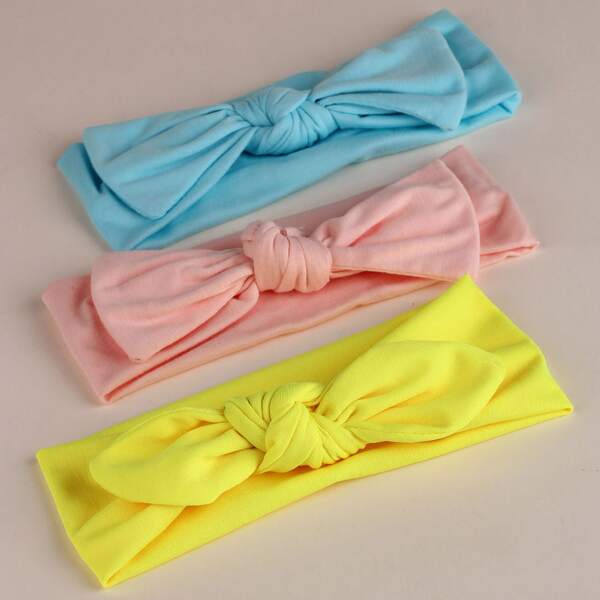 

3pcs Toddler Girls Bow Hair Hoop, Multicolor