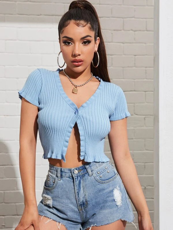 single button cardigan