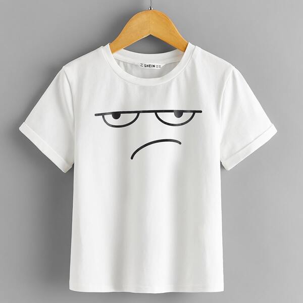 

Boys Cartoon Graphic Top, White
