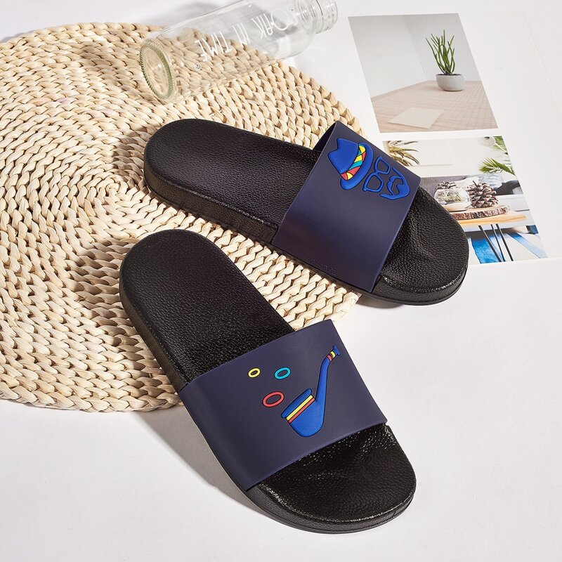 

Guys Open Toe Wide Fit Slippers, Navy