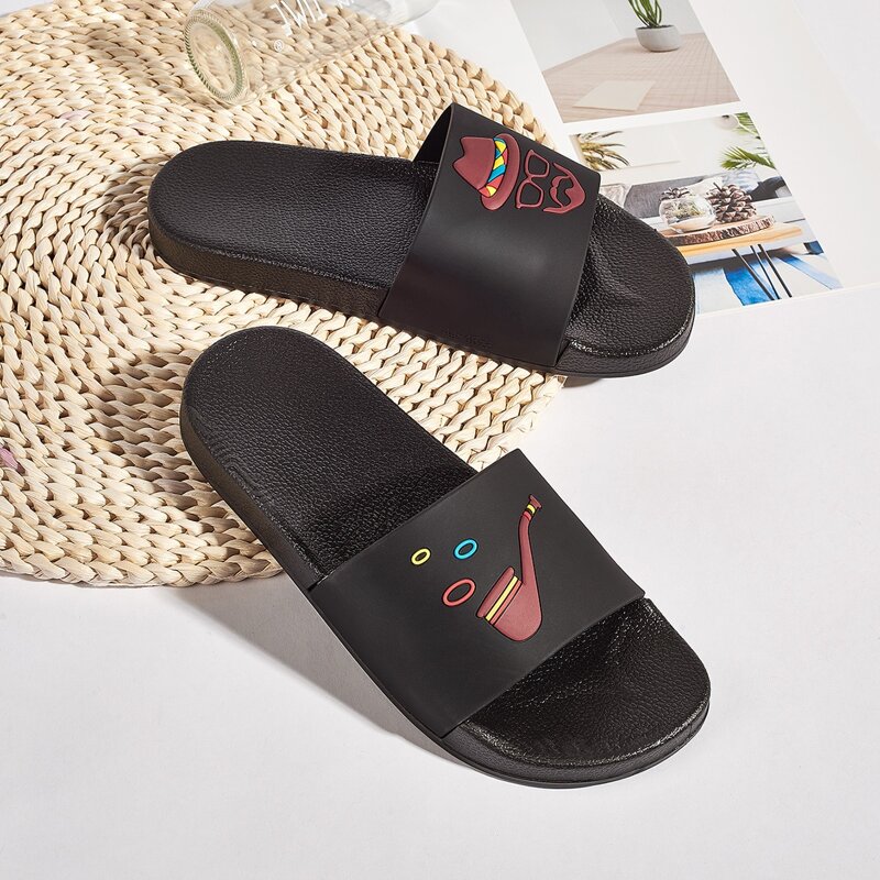 

Guys Open Toe Wide Fit Slippers, Black