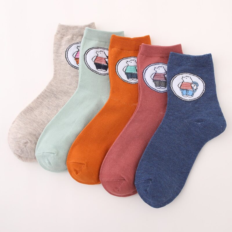 

5pairs Cartoon Graphic Socks, Multicolor
