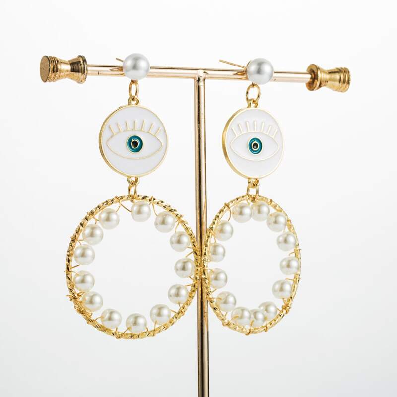 

Faux Pearl Decor Drop Earrings, Multicolor