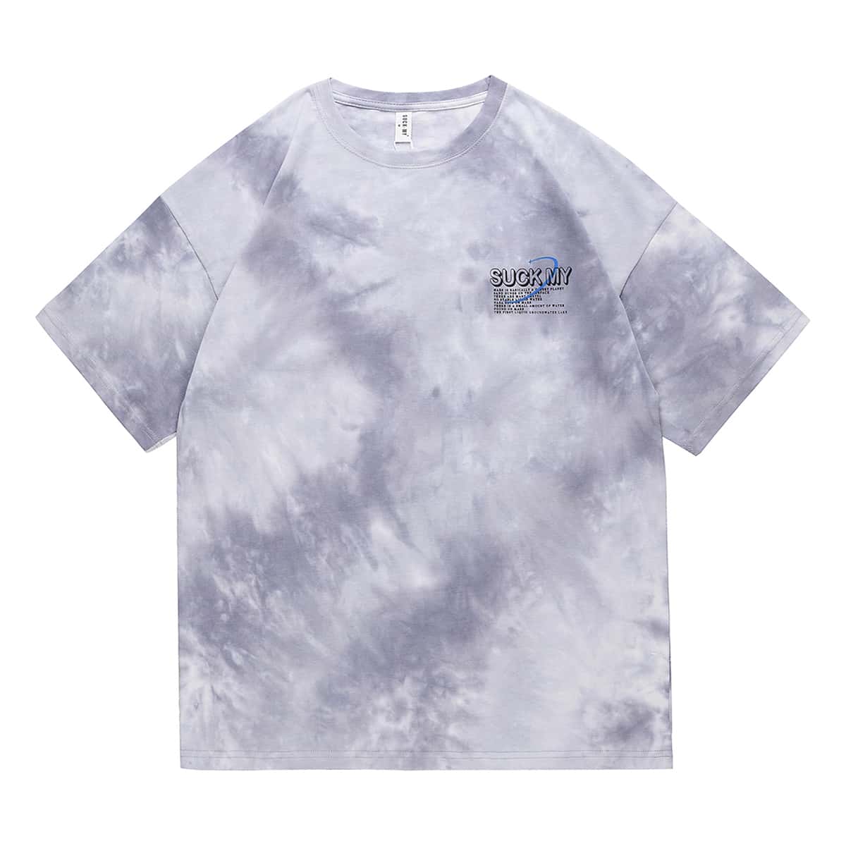 

Guys Tie Dye Slogan And Graphic Oversized Tee, Multicolor
