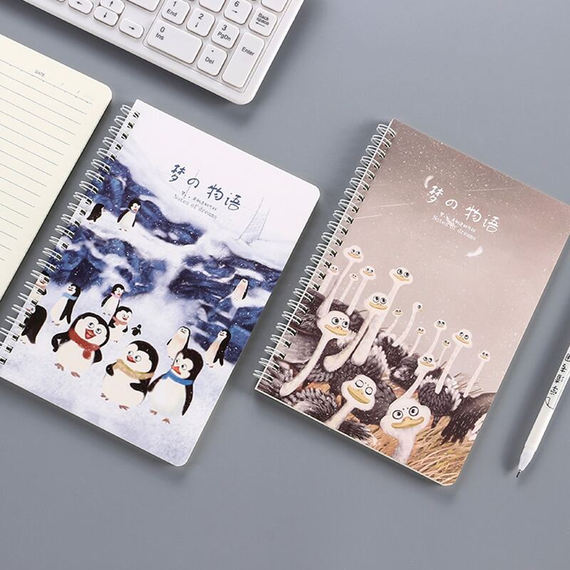 

1pack Cartoon Graphic Cover Spiral Notebook, Multicolor