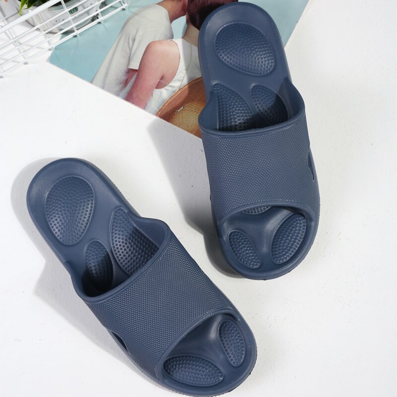 

Guys Open Toe Wide Fit Slippers, Navy