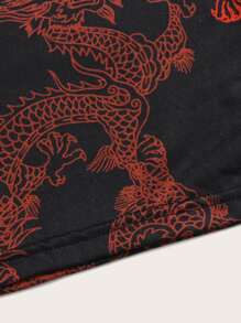 Muchica Dragon Print Crop Cami Top & Skirt Set - Multicolor - View 5