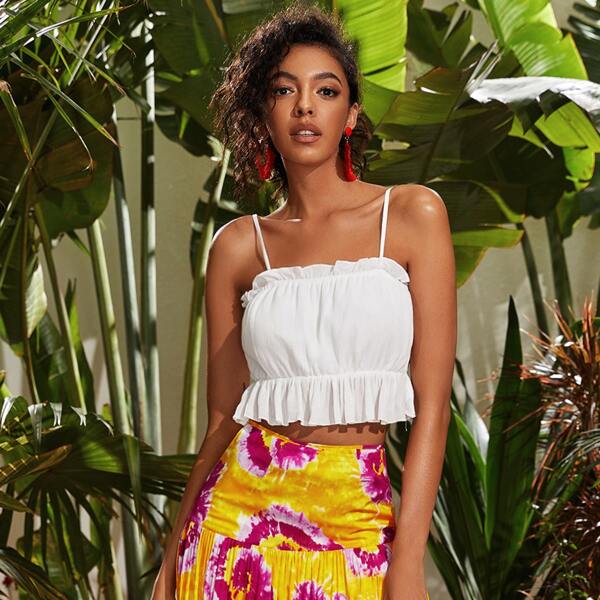 

Large Floral Split Thigh Skirt, Multicolor