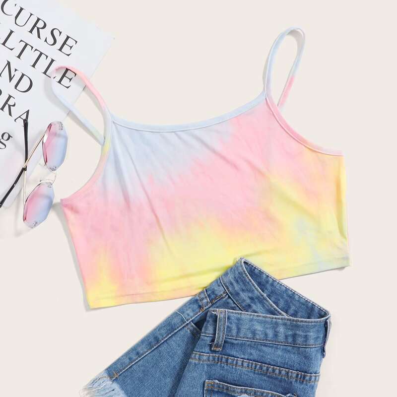 

Tie Dye Crop Cami, Multicolor
