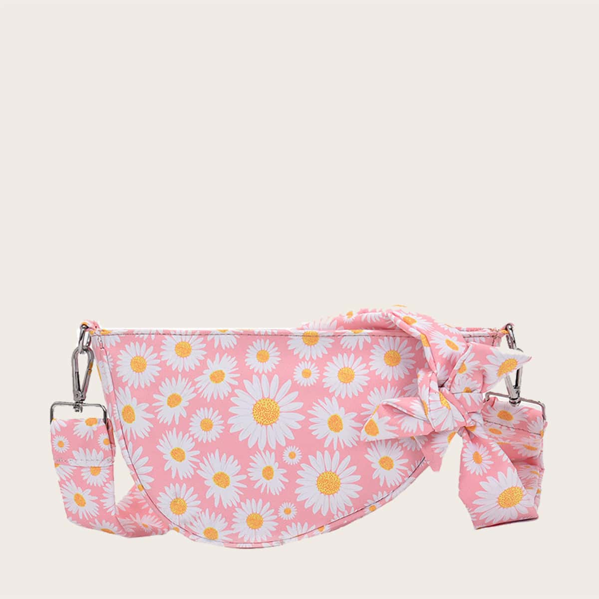 

Daisy Floral Crossbody Bag, Pink
