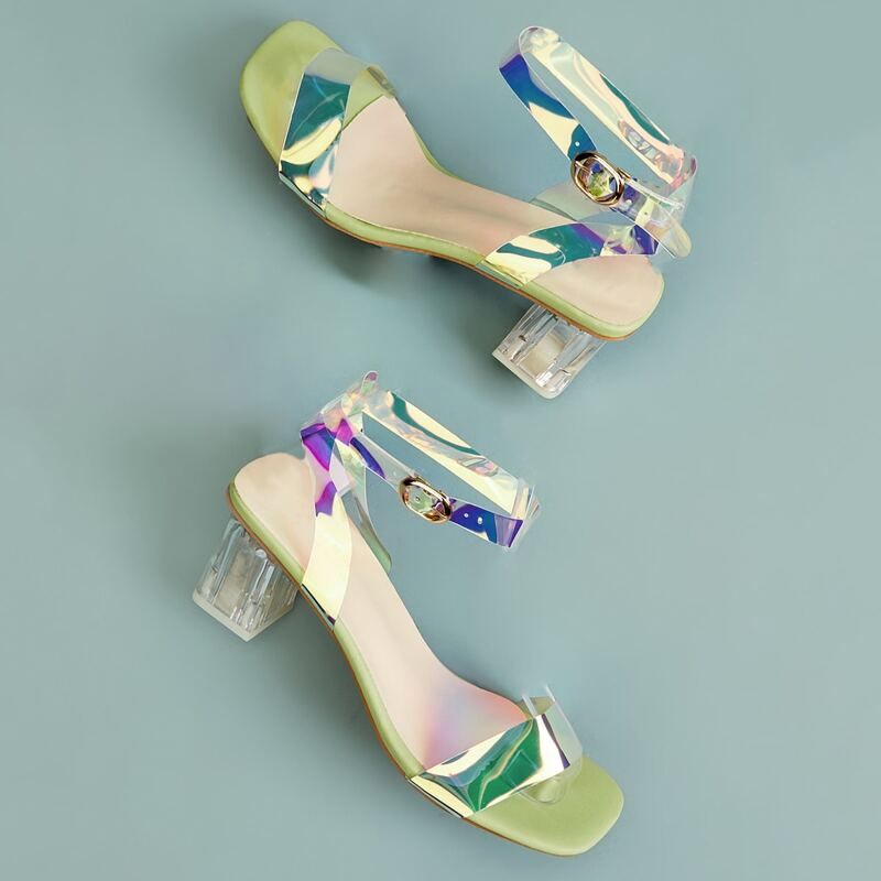 

Holographic Lucite Heels, Multicolor