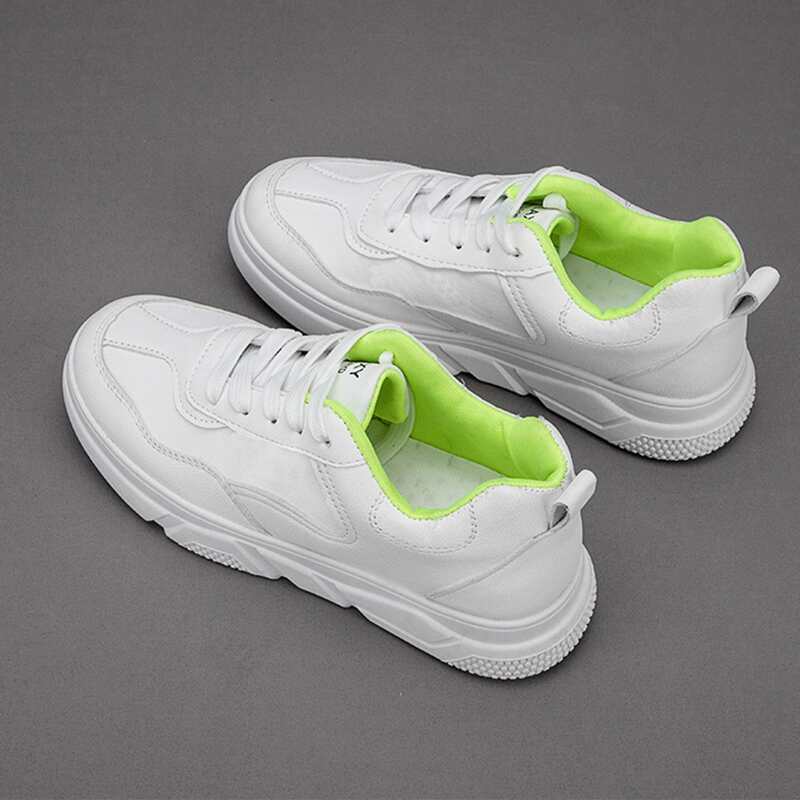 

White Lace Up Sneakers