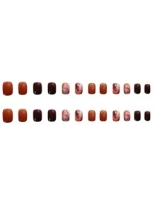 Nail Nina 24入組扎染美甲甲片 - 彩色 - 查看 2