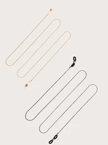 2 piezas cadena de gafas metálica de hombres - Multicolor - Ver 7