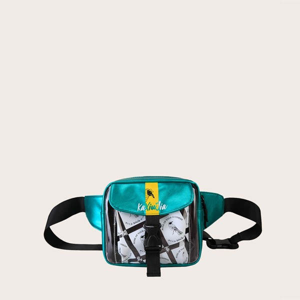 

Мужчины выпускают пряжку декора водонепроницаемый Fanny Pack, Зелёные