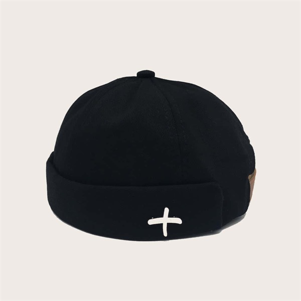 

Men Cross Detail Hat, Black
