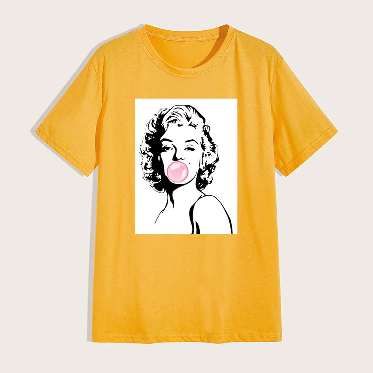 

Guys Figure Graphic Yellow Tee