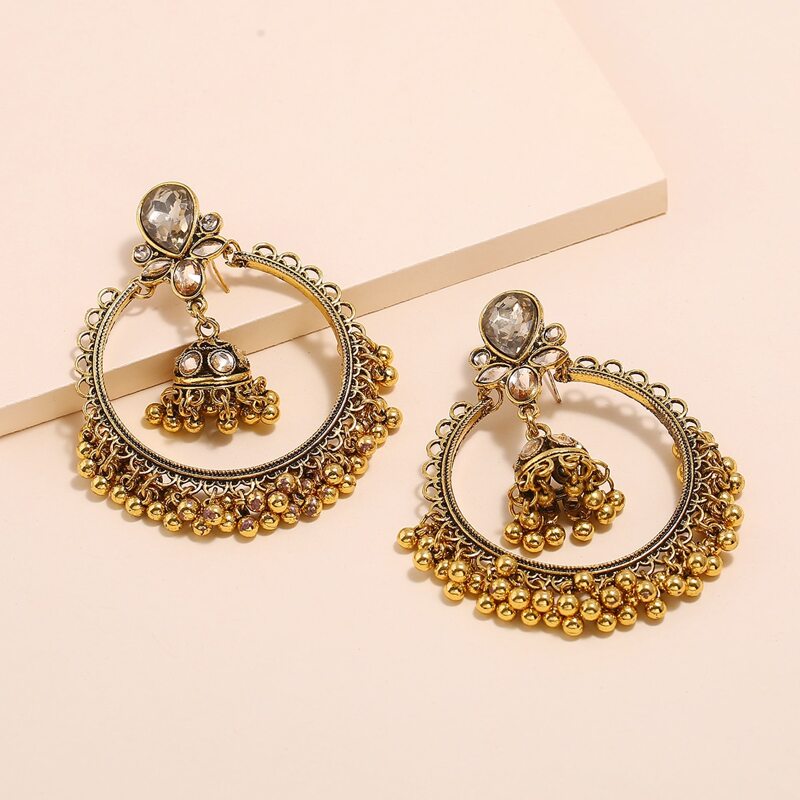 

Rhinestone Tassel Earrings, Multicolor