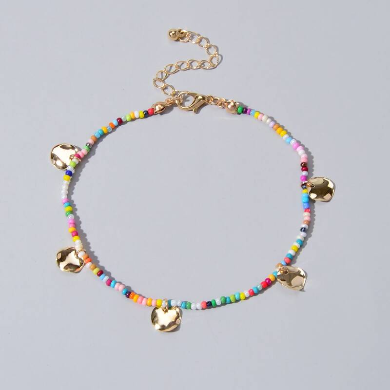 

Disc Bead Anklet, Multicolor