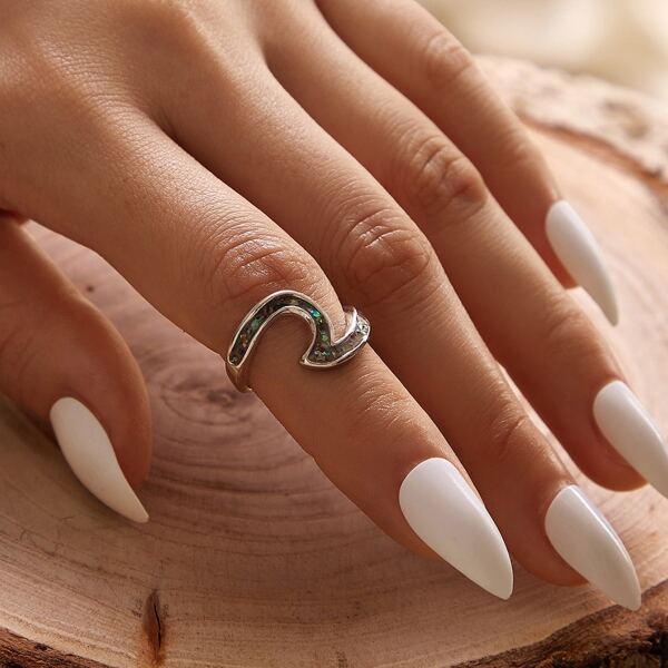 

Structured Design Ring, Silver