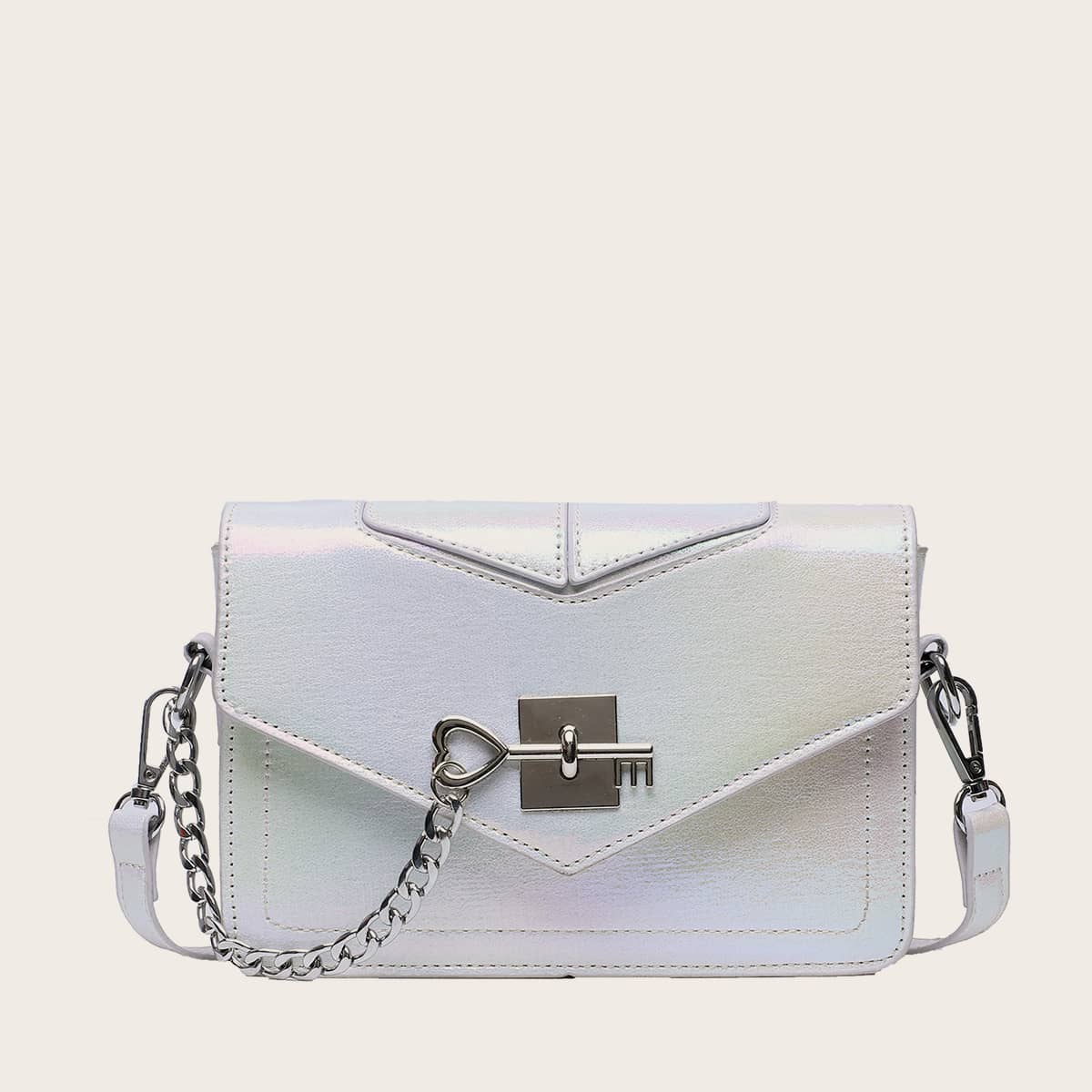 

Flap Crossbody Bag, White