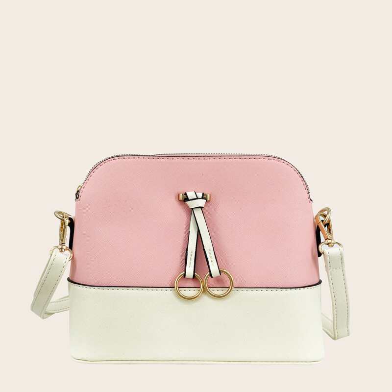 

Colorblock Dome Bag, Pink