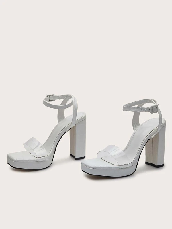 clear chunky sandals