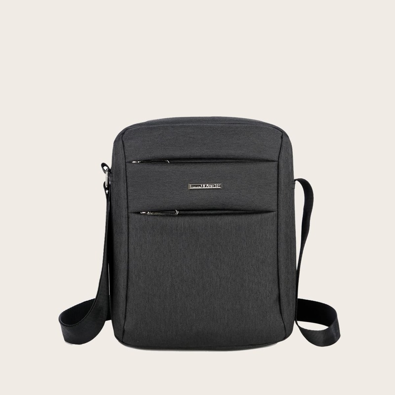 

Guys Zip Front Crossbody Bag, Black