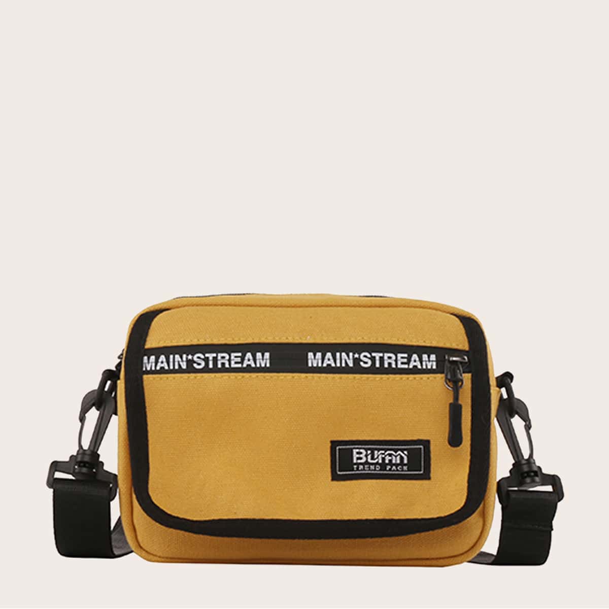 

Letter Graphic Crossbody Bag, Yellow
